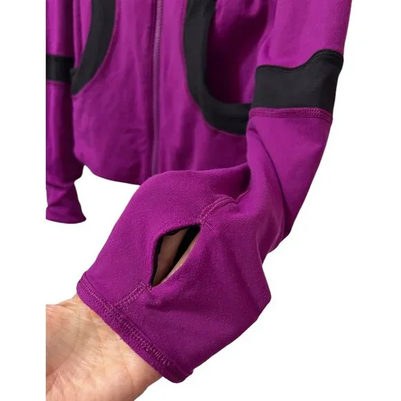 Lululemon Women’s Reversible Jacket 6 Find Your Bliss Black Purple Regal Plum - Picture 14 of 15